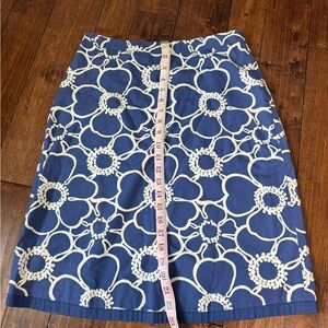 Floral Blue and White Skirt